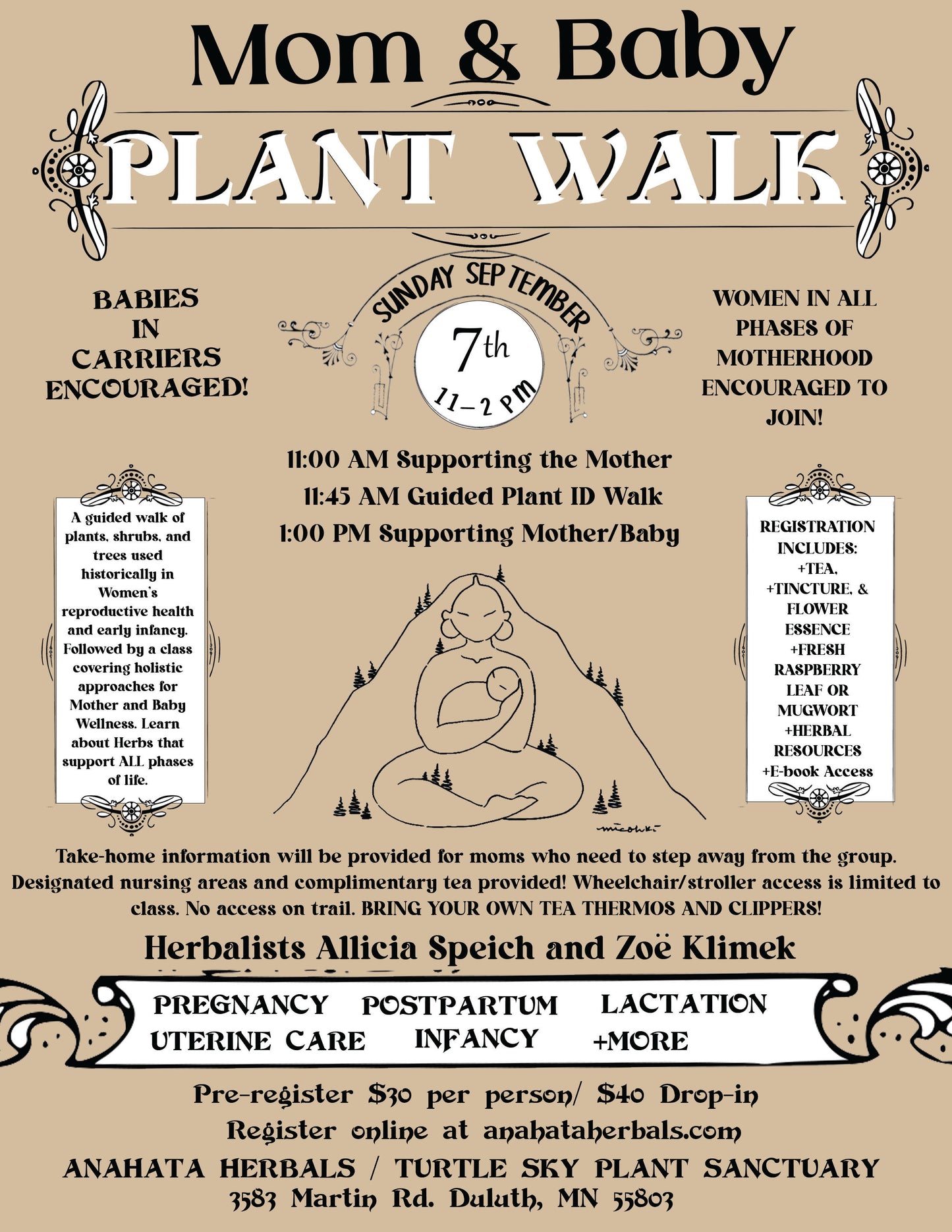 Mom and Baby Plant Walk and Class