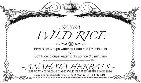 Wild Rice (Minnesota wild harvested zizania) – Anahata Herbals